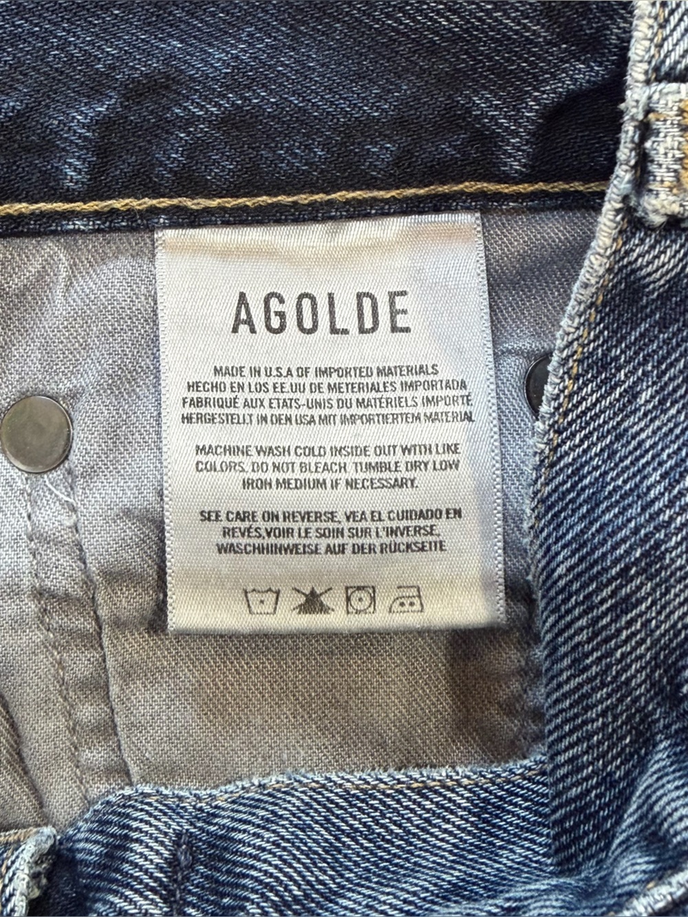 Agolde Women’s 90’s Pinch Waist High Rise Straight Jeans Size 24 - Picture 4 of 5